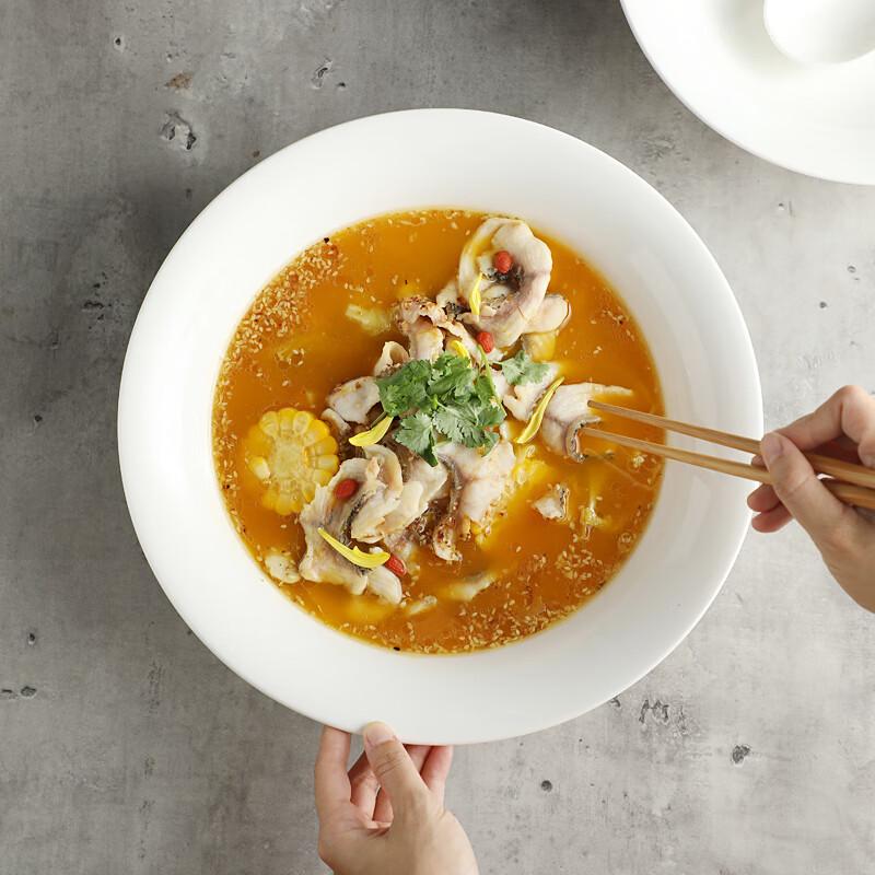 Large Round Ceramic Serving Bowl