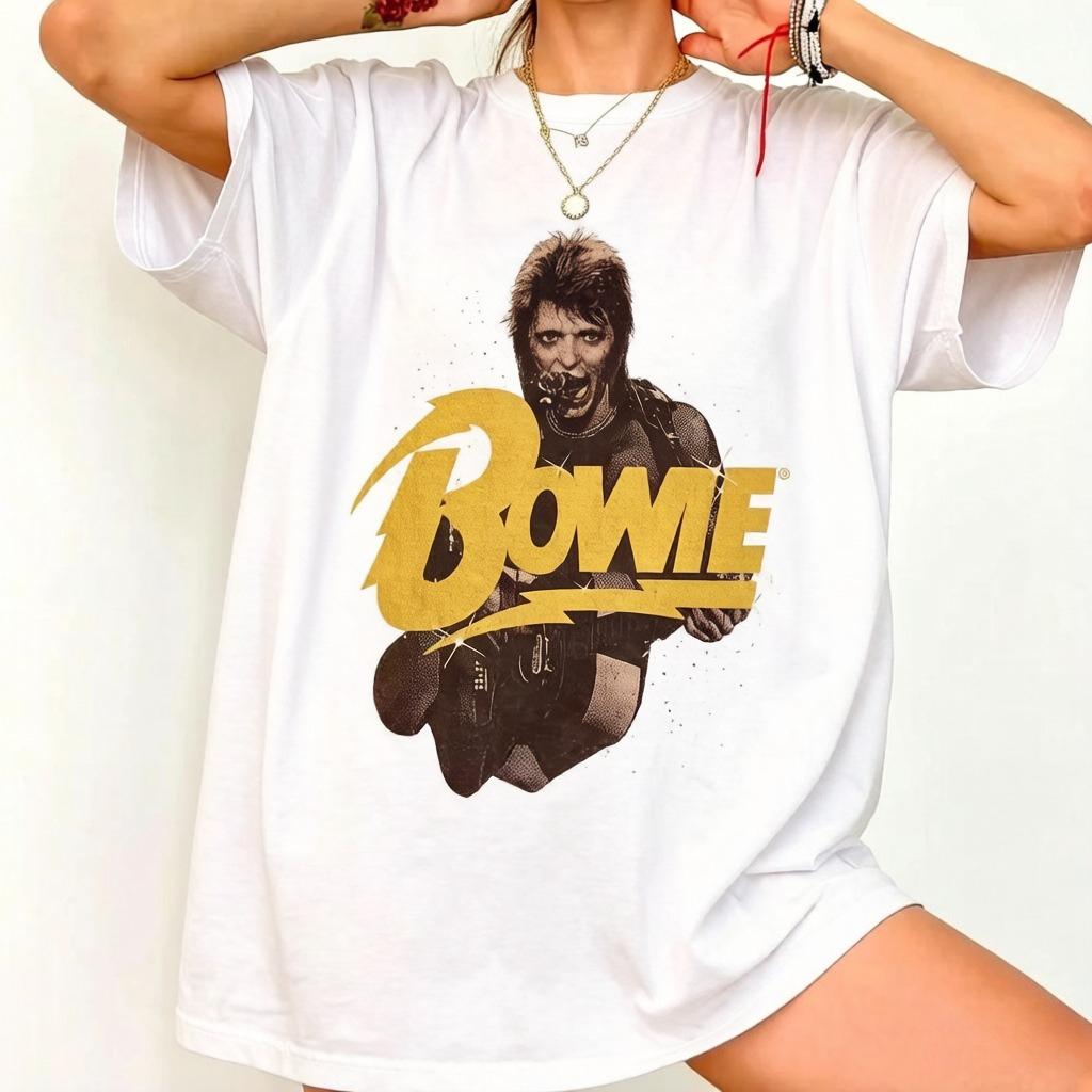 

Vintage David Bowie Tshirt Music Theme Unisex Pure Cotton Four Seasons of The Inner Basic Tshirt Womens Clothing M