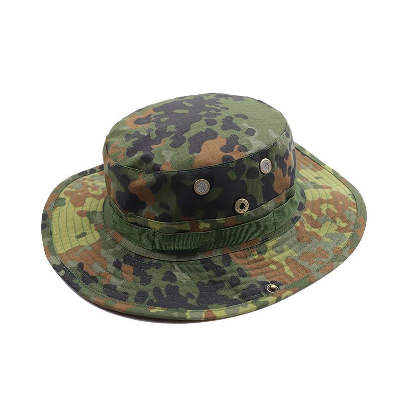 Military fan round-brimmed hat, outdoor hat, python pattern hat, camouflage hat, hiking sun hat