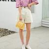 IELGY Light Fashion Women's Diagonal Chain Crocodile Pattern Yellow Square Shoulder Bag Handbag All-match Casual