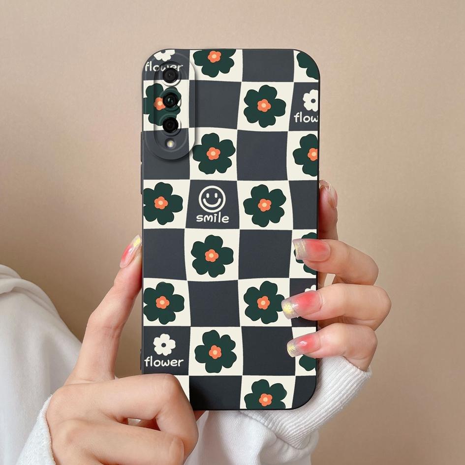 Phone Cover For Huawei P Smart 2021 Y5P Y6P Y7P Y9S Honor 20 Lite 20S Case Check Pattern Matte Soft Silicone Shockproof Phone Bags For Huawei Bumper