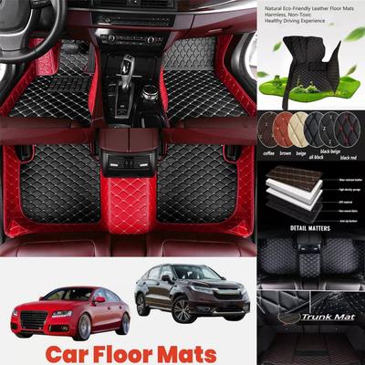 HWKE6 3D PU-leather Waterproof Custom Car Floor Mats For Camry Auto Carpets Coche Accessorie Liners