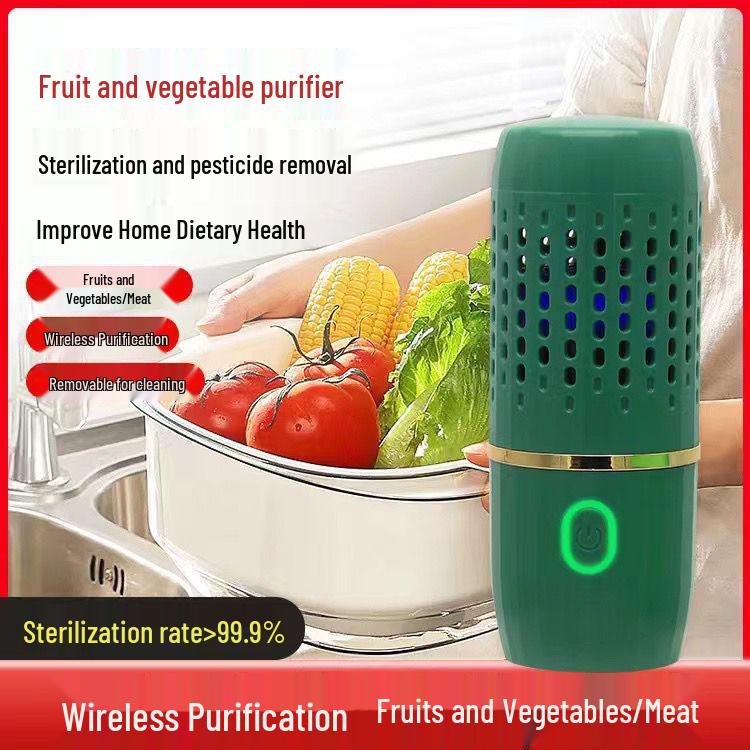Automatic Wireless Fruit & Vegetable Washer: Portable Capsule for Pesticide and Residue Removal, Sterilization, and Disinfection