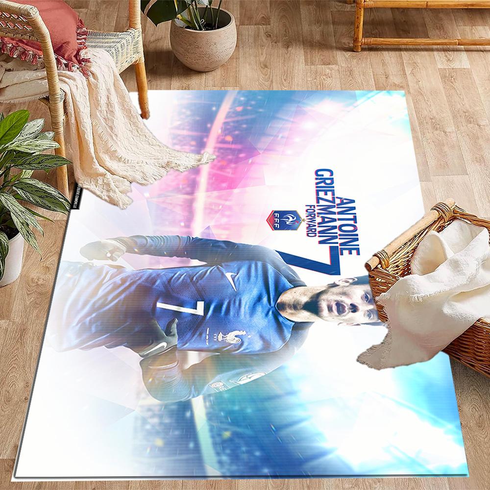 Griezmann's Jersey Floor Mat Design for Balcony Entryway Outdoor Playrooms Anti-slip Rug Anime Office Decor Wedding Party Gift