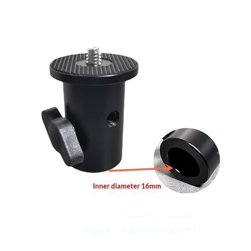 Aluminum Alloy Light Stand Adapter with 1/4"-20 Screw Knob Quick Install Stable Mount for Indoor Studio Photography