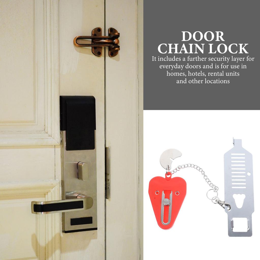 Lightweight Portable Hotel Door Lock Travel Security Lock for Home Dormitory Office Anti Break In Door Lockdown Device Easy Use
