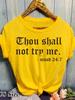 Thou Shall Not Try Me Letter Print T Shirt Women Short Sleeve O Neck Loose Women Tshirt Ladies Summer Tee Shirt Tops Clothes