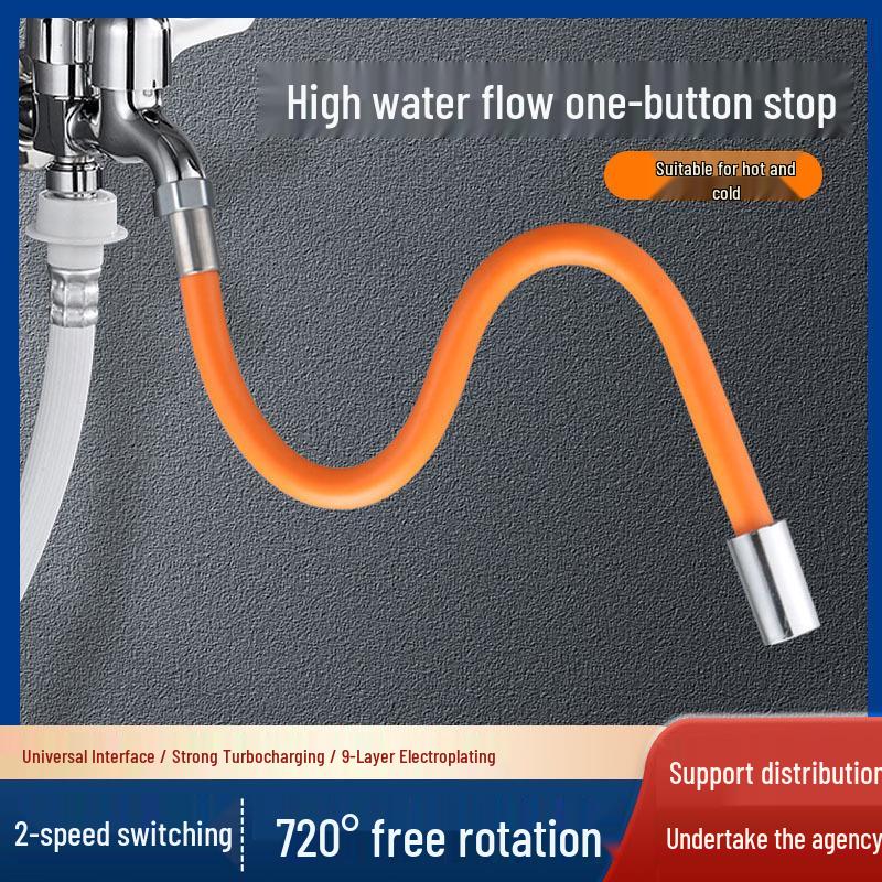 Universal Flexible Faucet Extension with Moldable Anti-Splash Filter Long Head 20cm (200pcs)