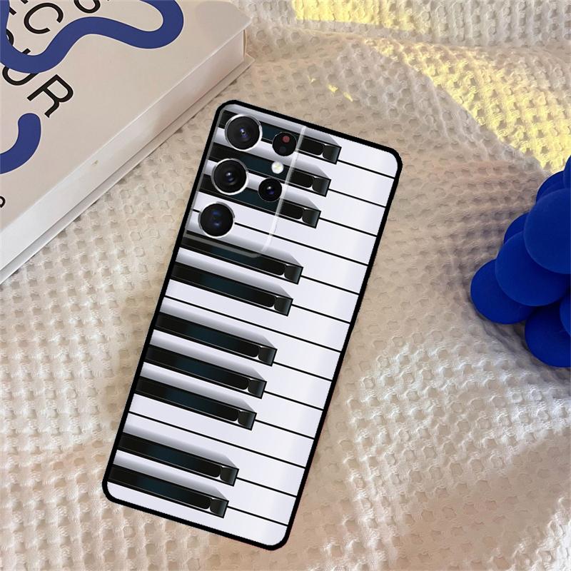 Piano Keys Musical Phone Case For Samsung Galaxy S25 S24 Ultra S9 S10 S20 S22 S21 Plus S23 FE Portector Cover
