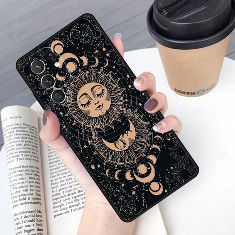 Sun Moon Face phone case Cover For Samsung Galaxy S24 S25 Ultra S21 S22 Ultra S10E Note 10 Plus Note 20 FE S23