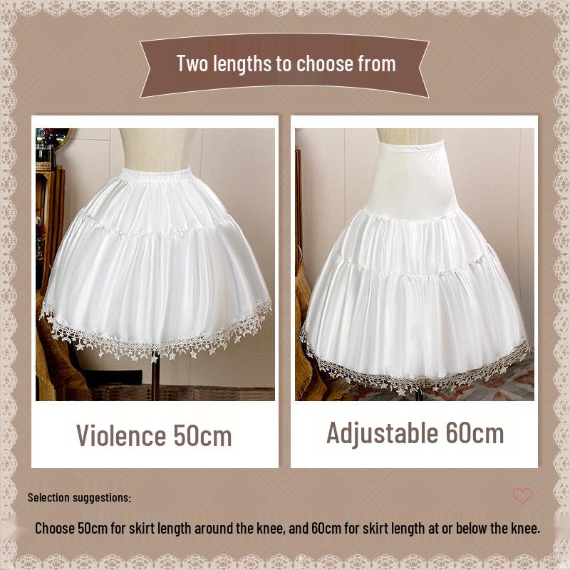 Vielseitiger Soft Girl Verstellbarer Lolita Petticoat - Fischgräten-, Carmen-, Reifrock-Stile für Cosplay & Brautmode