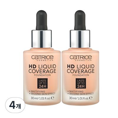 HD Liquid Coverage Foundation 30ml, Nr. 020 Rose Beige, 4 Stk.
