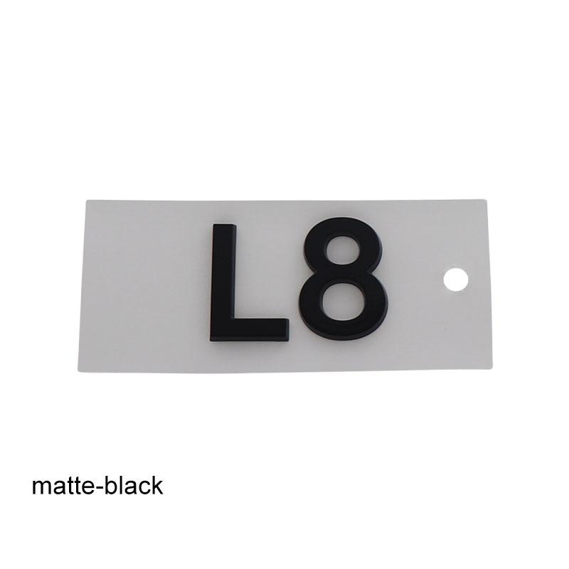 3D Premium L7 L8 L9 ABS Buchstaben für Auto-Emblemabdeckung Aufgewertete Außen Dekorationsaufkleber Autozubehör Aufkleber Emblem Abzeichenaufkleber