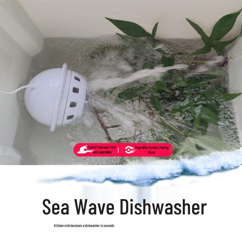 2nd Gen Portable Wavemaker Dishwasher: Compact Electric Cleaner for Dishes, Fruits, and Vegetables