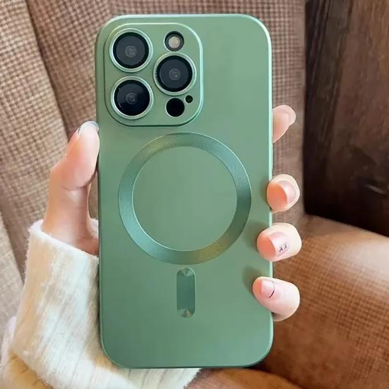 Luxury Matte For Magsafe Magnetic Wireless Charging Phone Case For iPhone 16 15 11 13 12 14 Pro Max Plus Shockproof Soft Cover