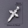 15pcs Crosses Charms Pendant Alloy Cross Metal Antique Silver Color Pendants Making DIY Handmade Jewelry Components Accessories