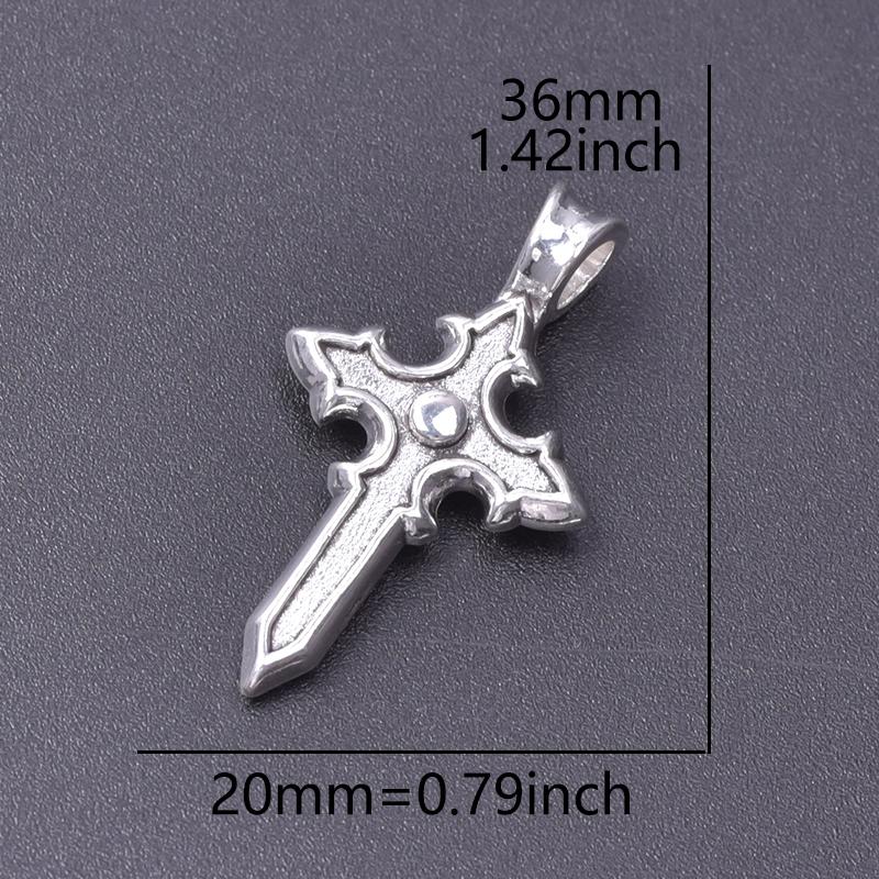15pcs Crosses Charms Pendant Alloy Cross Metal Antique Silver Color Pendants Making DIY Handmade Jewelry Components Accessories