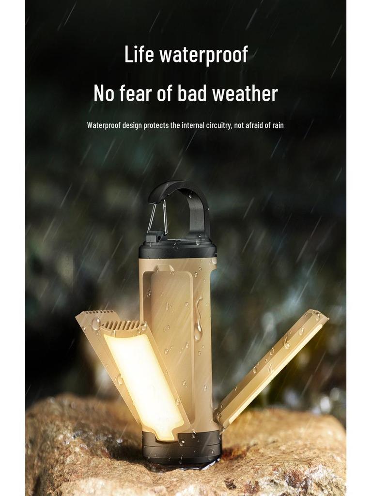 Cross-Border Foldable LED Camping Light with Hook