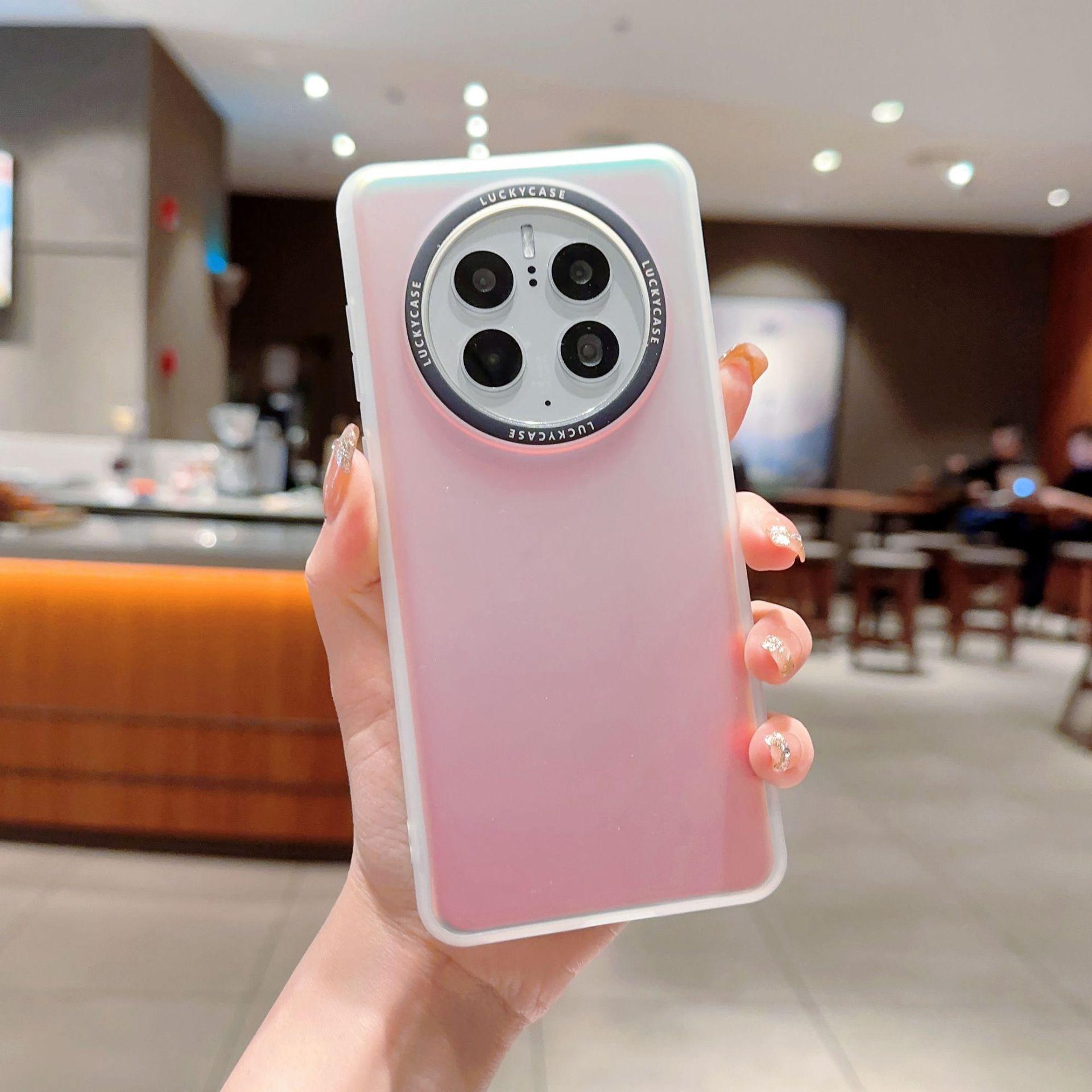 

IMD Высококачественный лазерный блестящий корпус телефона Красочный противоударный жесткий чехол с мягкими краями для iPhone Samsung Huawei Honor Xiaomi Redmi OPPO Realme Vivo Samsung A54 5G разноцветный