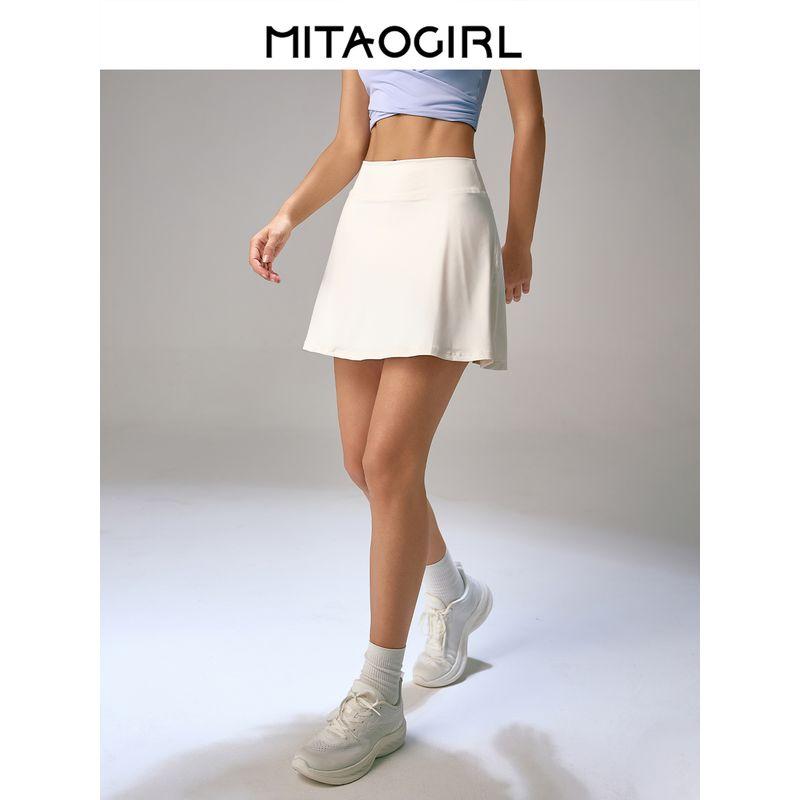 Mitaogirl Kendall Sports Short Dress Women Badminton Tennis Skirt High Waist Anti-exposure Fitness Yoga Skirt
