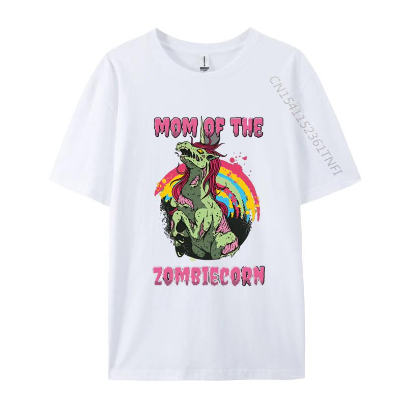 

Funny Design Mom Of The Zombiecorn Creepy Unicorn Tshirts Printing Tshirts Faddish Cotton Men Tops Shirt S