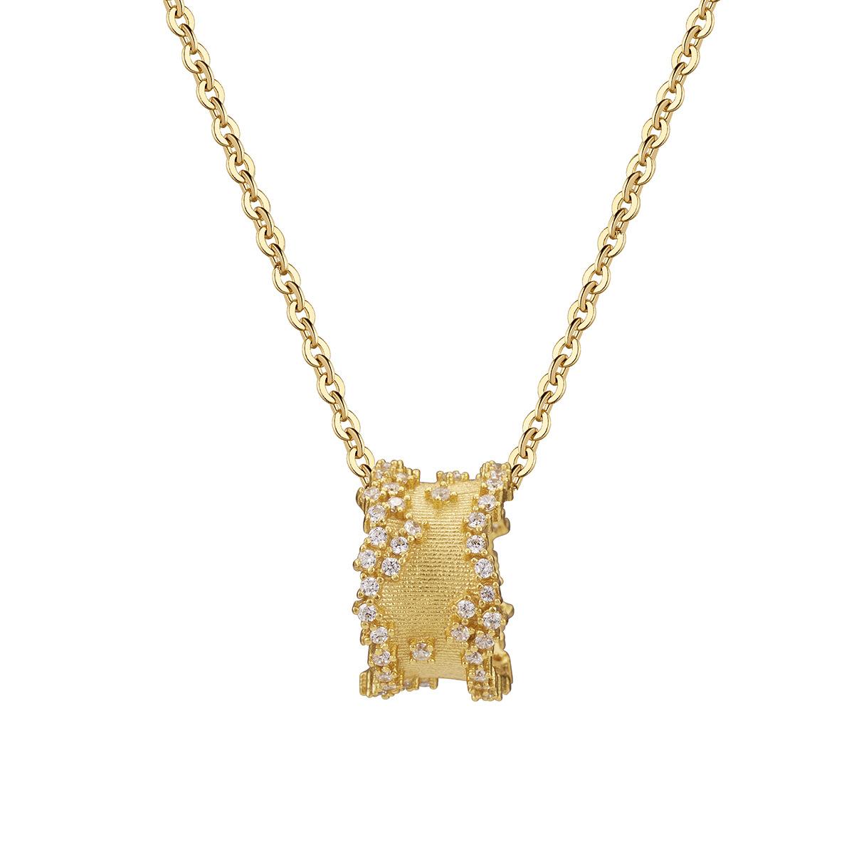 

S925 стерлингового серебра новое звездное ожерелье с тонкой талией женское бриллиантовое кольцо подвеска легкая роскошь мода ключичная цепочка мода 925 Silver