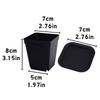 6pcs Plastic Square Succulent Flowerpots & Trays Mixed Candy Color Garden Horticulture Home Office Desktop Decoration YMY