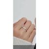 Crushed ice ice ring, index finger ring, for both men and women, plain circle, small-scale niche luxury, matching ring band