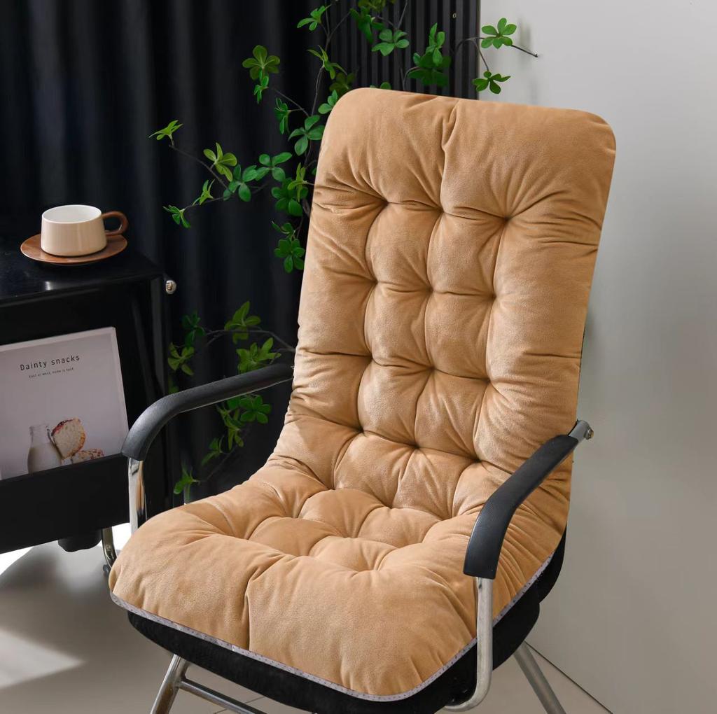 Solid Color Thicken Student Dormitory Sedentary ChairMat Home Chair Back Cushion Modern Style Office Integrated Backrest Cushion