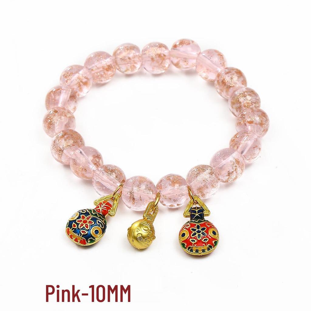 Gold Foil Glazed Devouring Beast Women's Luminous Bracelet