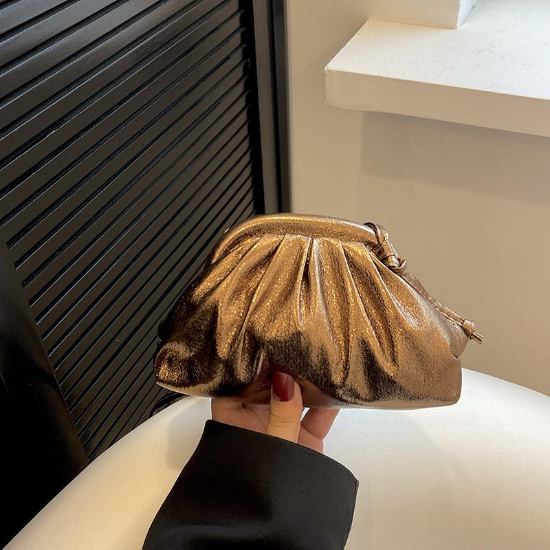 

Шикарные вечерние сумочки для женщин, роскошные дизайнерские сумки, золотистые лазерные сумки через плечо, клатч для званого ужина кофейный