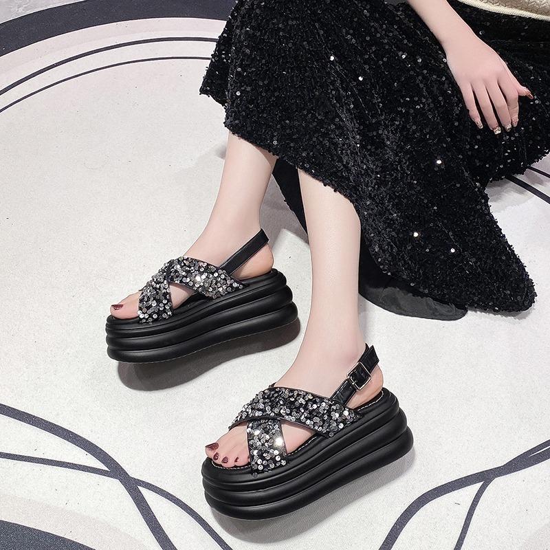 Модные новые летние женские сандалии на толстой подошве — фото 4