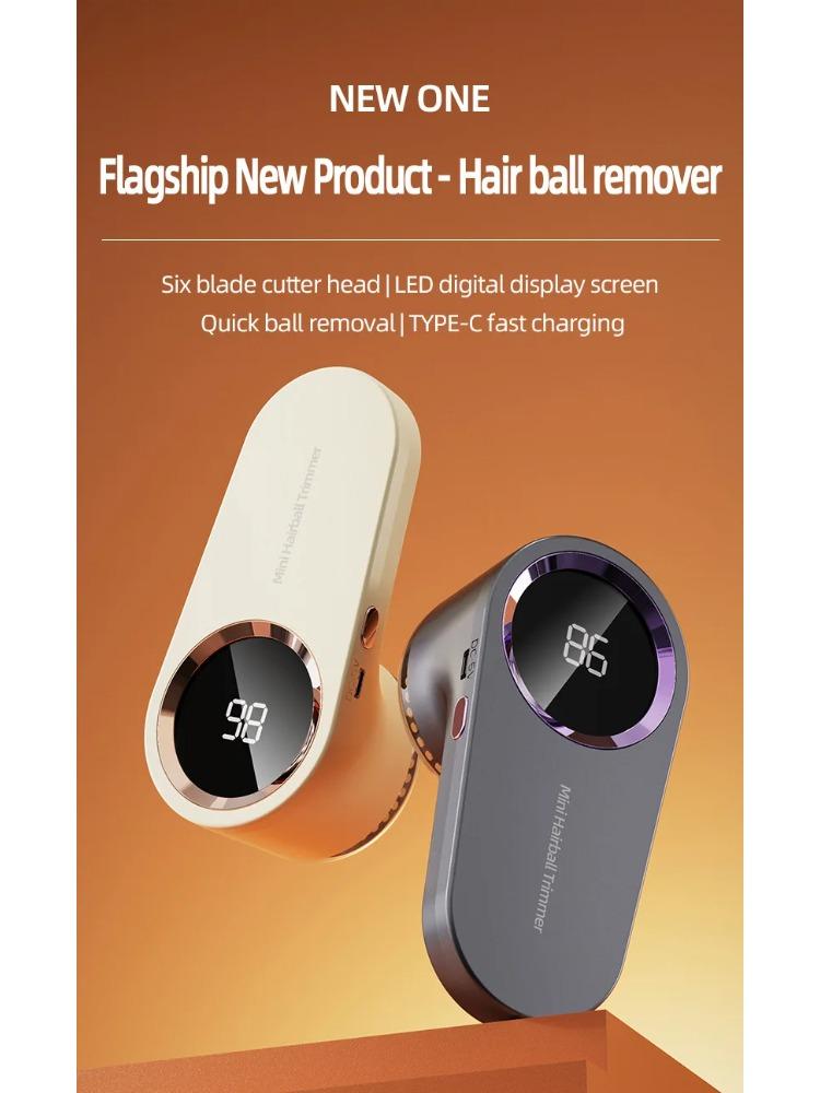 Clothing Hair Dehairing Device LED Portable Digital Electric Particle Hair Dehairing Device USB Rechargeable Felting Removal Dev