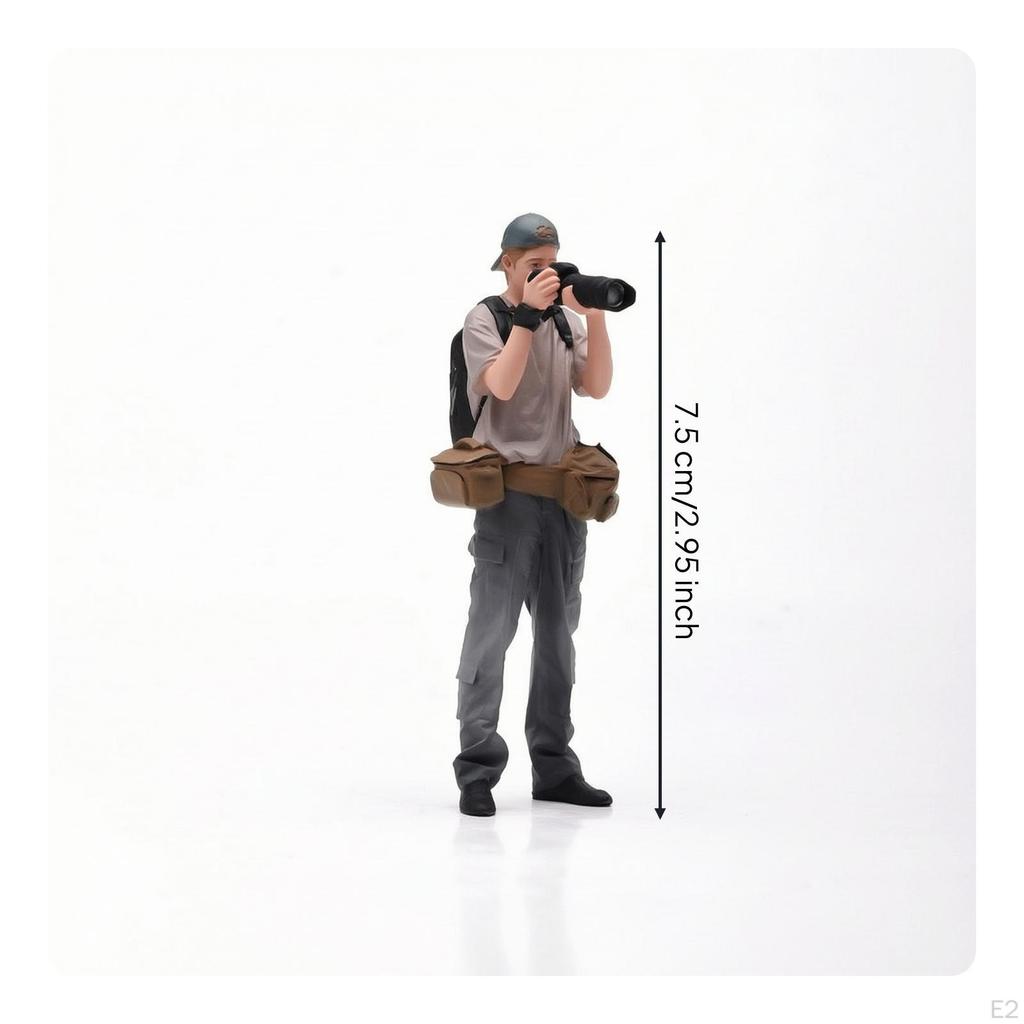Photographer Figurine Hand-Painted Miniature Detailed