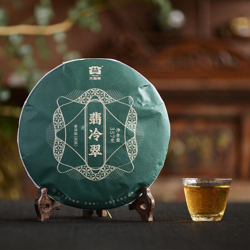 TAETEA Raw Pu'er Tea Dayi Jade Leng Cui Batch 2101 Puer Pu-erh Raw Tea 357g