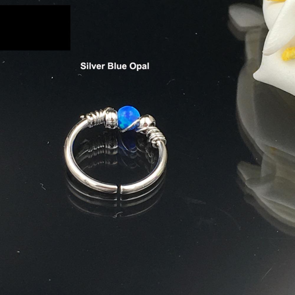 Opal Accessories Lip Nail Stainless Steel Hoop Earrings Nose Rings Lip Rings Body Piercing Jewelry