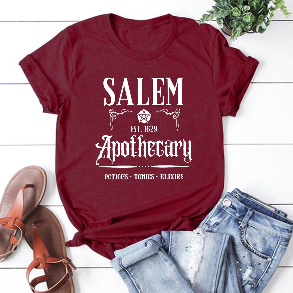 Salem Apothecary T-Shirt Halloween Apothecary Tshirt Witch Sisters Shirt Funny Halloween Tee Woman Tshirts Graphic Tees