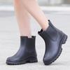 Women's Fashion British Style Waterproof Rain Boots