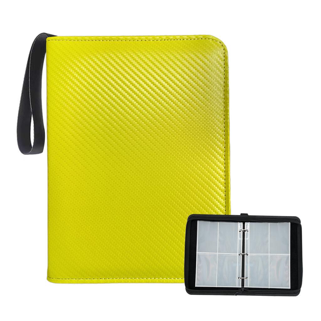 Leather Anime Trading Card Holder 4/6-Grid Game Card Collections Pack Baseball Card Storge Bag For Storage 400/900 Cards Holded