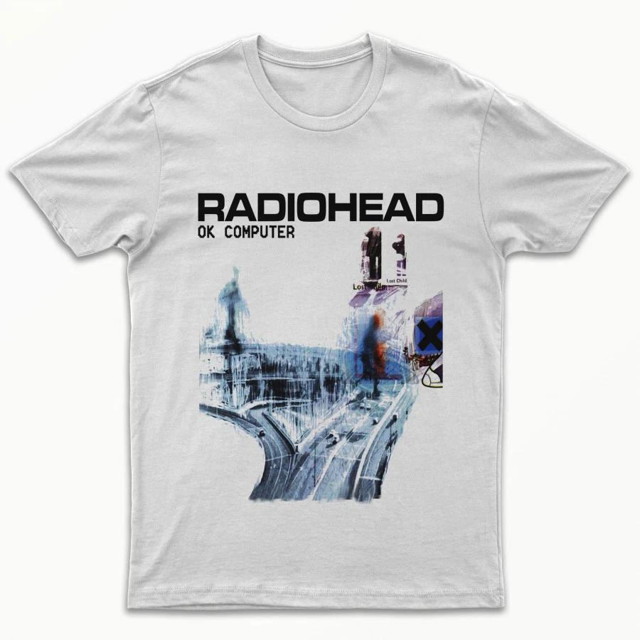Radiohead Ok Computer 100% Cotton T-shirt Mens Tees Top 1997 Nigel Godrich, Colin Greenwood, Thom Yorke XL