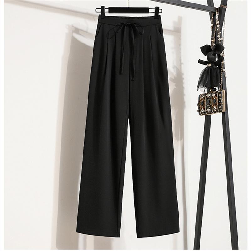 DIMANAF 2023 Summer Pants High Waist Women Straight Basic Pants Loose Casual Female Casual Trousers Pants 5XL