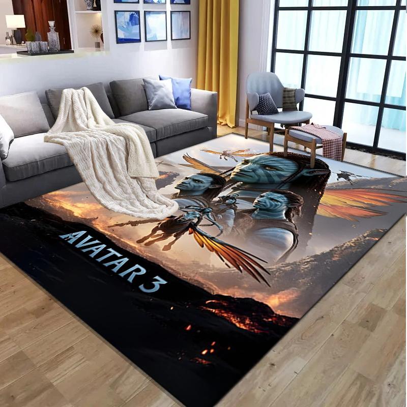 Avatar Pattern Rug, Indoor/Outdoor Mat, for Picnic, Gameroom, Bedroom, Office, Living Room, Home Decor Carpet, Birthday Gift