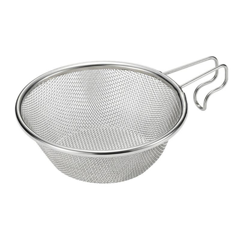 Stainless Steel Colander Stainless Steel Mesh Strainer Camping Supplies for Outdoor Camping Fishing Cooking Tool