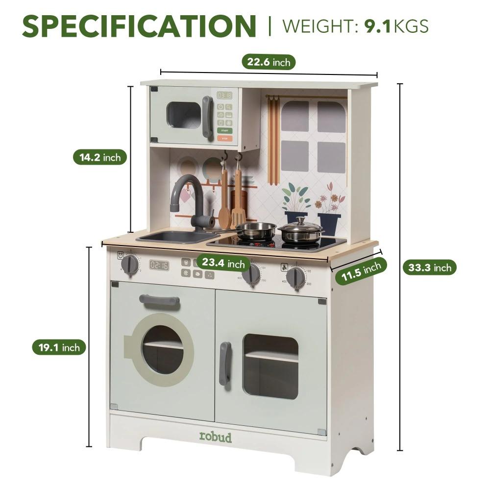 Robotime Robud Play Kitchen Wooden Play