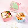 New Portable Children Students Lunch Box Bento Box Food Container Carton Dinnerware Cutlery Food Container Outdoor Tableware