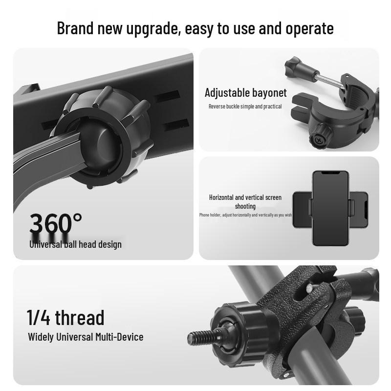 Tablet & iPad Phone Holder with Tripod & Camera Clip for Multi-Camera Views