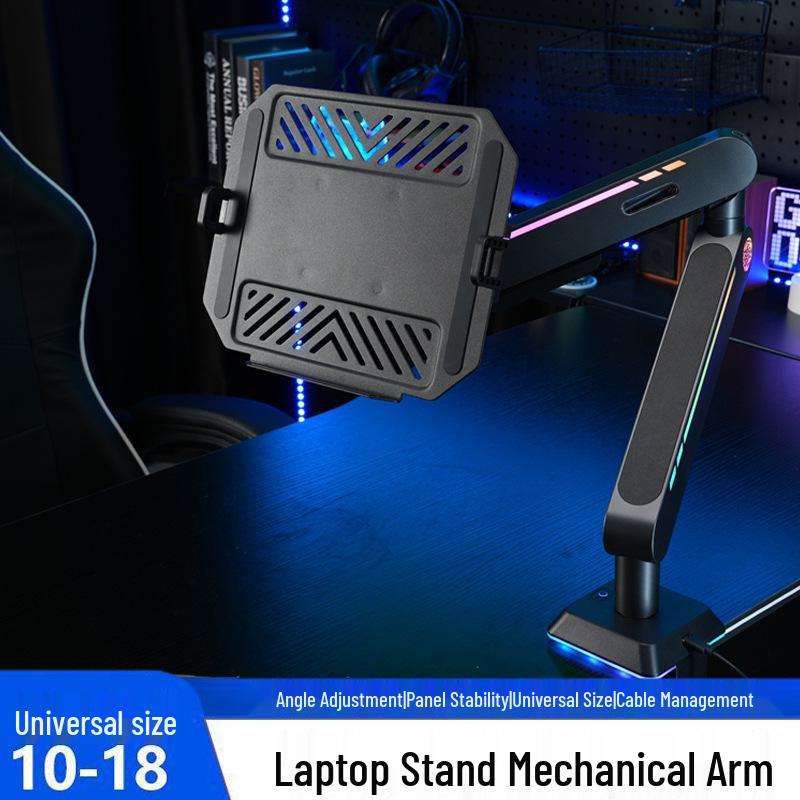 Pneumatic Rotating Laptop Stand with Cantilever Arm