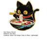 Decorative Brooch Cartoon Black Cat Shape Zinc Alloy Lapel Pin Sweater Dress Suit Lapel Badge Outfit Accessory