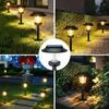 Lumini solare de exterior Lămpi noi de grădină alimentate Calea peisajului impermeabilă pentru curte, curte, iarbă, curte, iluminat decorativ cu LED