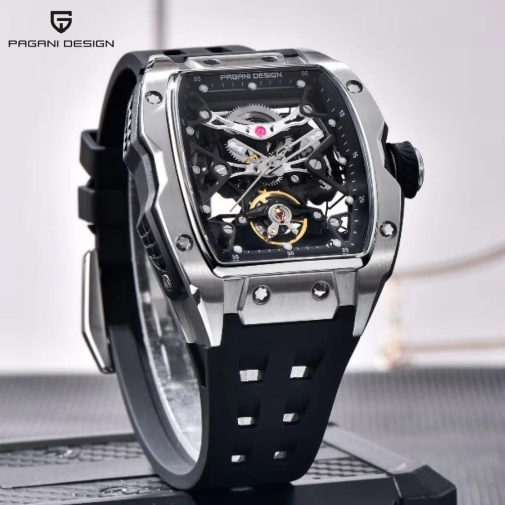 Pagani Design YS018 Automatic Mechanical Sports Watch with Luminous Silicone Band New Arrival  Fashionable Dial Costume Style